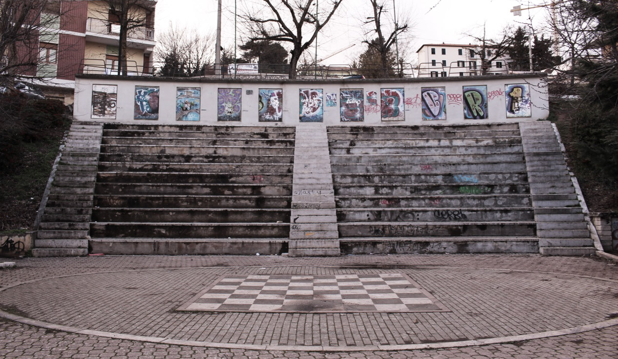 tiered seating outdoor auditorium graffiti.jpg
